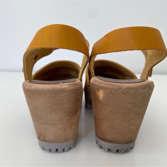 New MIA Abba Swedish Wooden Clogs from Free People, Mustard 38 - Picture 6 of 7